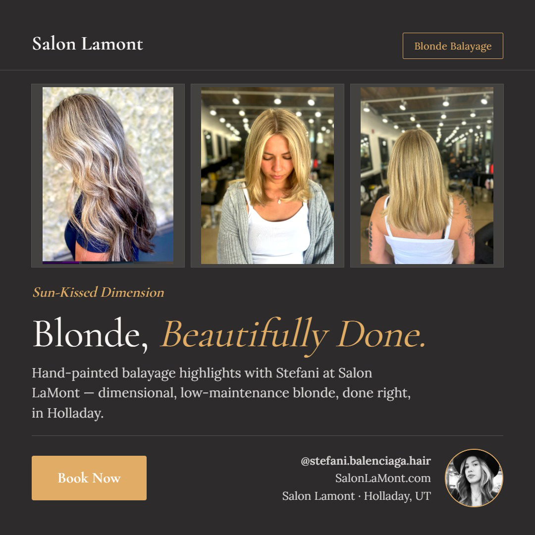 Salon LaMont balayage special with Stefani