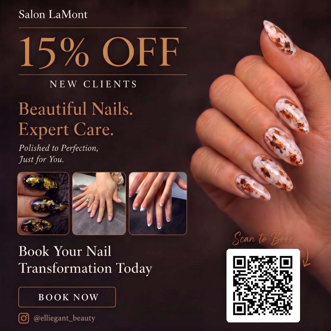 15 percent off new-client nail services at Salon LaMont
